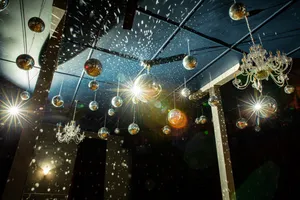 Disco balls in Unicorn's ballroom